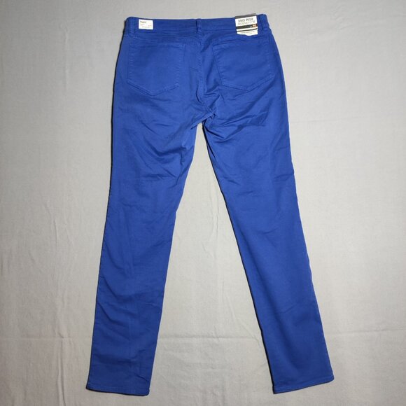 NWT TNA twill pants women's size 10 blue colour Mid-rise Skinny fit Stretchy - Picture 3 of 14